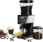 Biolomix Elektrische Koffiemolen - Koffie grinder - Bonenmaler - Koffieapparaat - 30 versnellingen - Bonenopslag - 220V - Touch display - Zwart