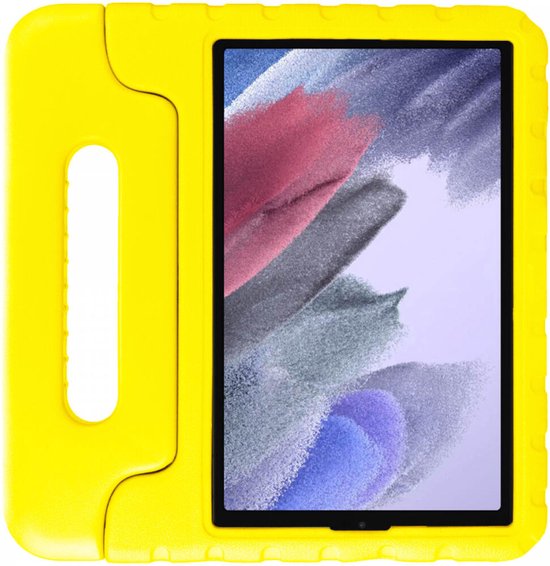 HappyCase Kinder Tablethoes Geschikt voor Samsung Galaxy Tab A7 Lite | Kindvriendelijke Hoes | Beschemhoes | Kinderhoes | met Handvat en Standaard | Geel