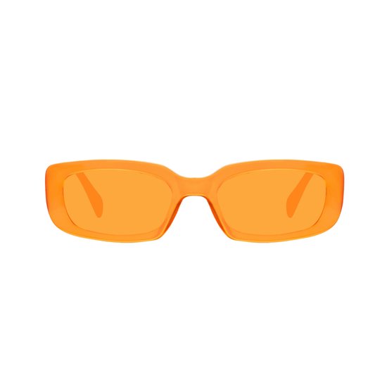 Festival zonnebril oranje - Zonnekoning oranje - Zonnebril rechthoekig oranje - EK voetbal bril oranje - Zonnebril EK 2024 heren en dames - Zonnebril mannen en vrouwen - Oranje bril - Mybuckethat