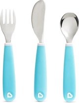 Munchkin Splash set kleuterbestek (vork, mes en lepel), blauw