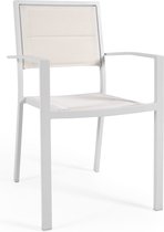 Kave Home - Chaise de jardin Sirley en aluminium et textile en blanc