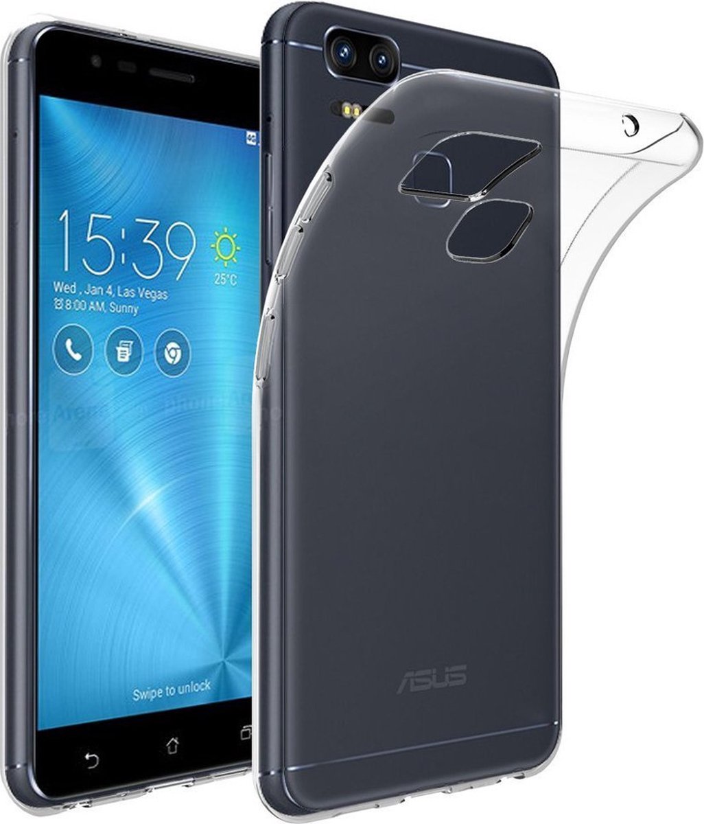 Hoesje voor Asus Zenfone 3 Zoom S ZE553KL backcover Shockproof siliconen Transparant