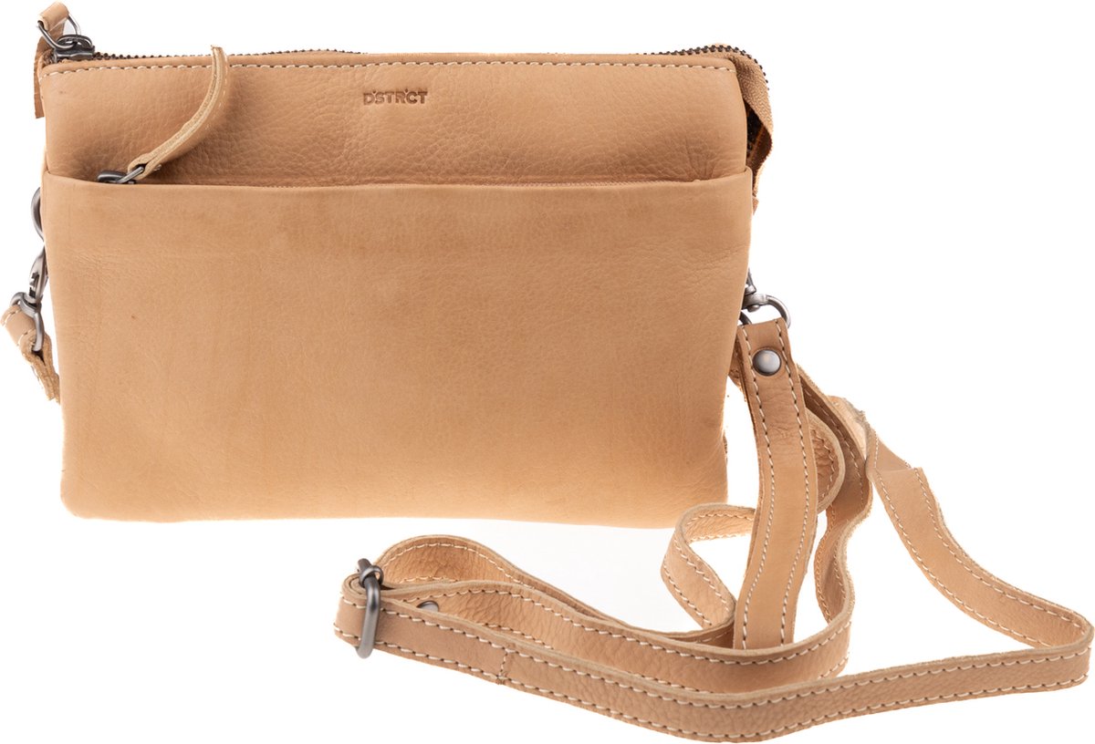 DSTRCT Kleine Crossbodytas / Schoudertas Dames - Leer - Portland Road - Cognac