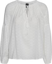 Vero Moda Blouse Vmkatty Ls Top Wvn 10306659 Snow White Dames Maat - L