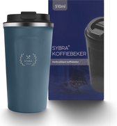 Koffiebeker donkerblauw - 510ml - coffee mug - koffiebekers to go - thermosbeker