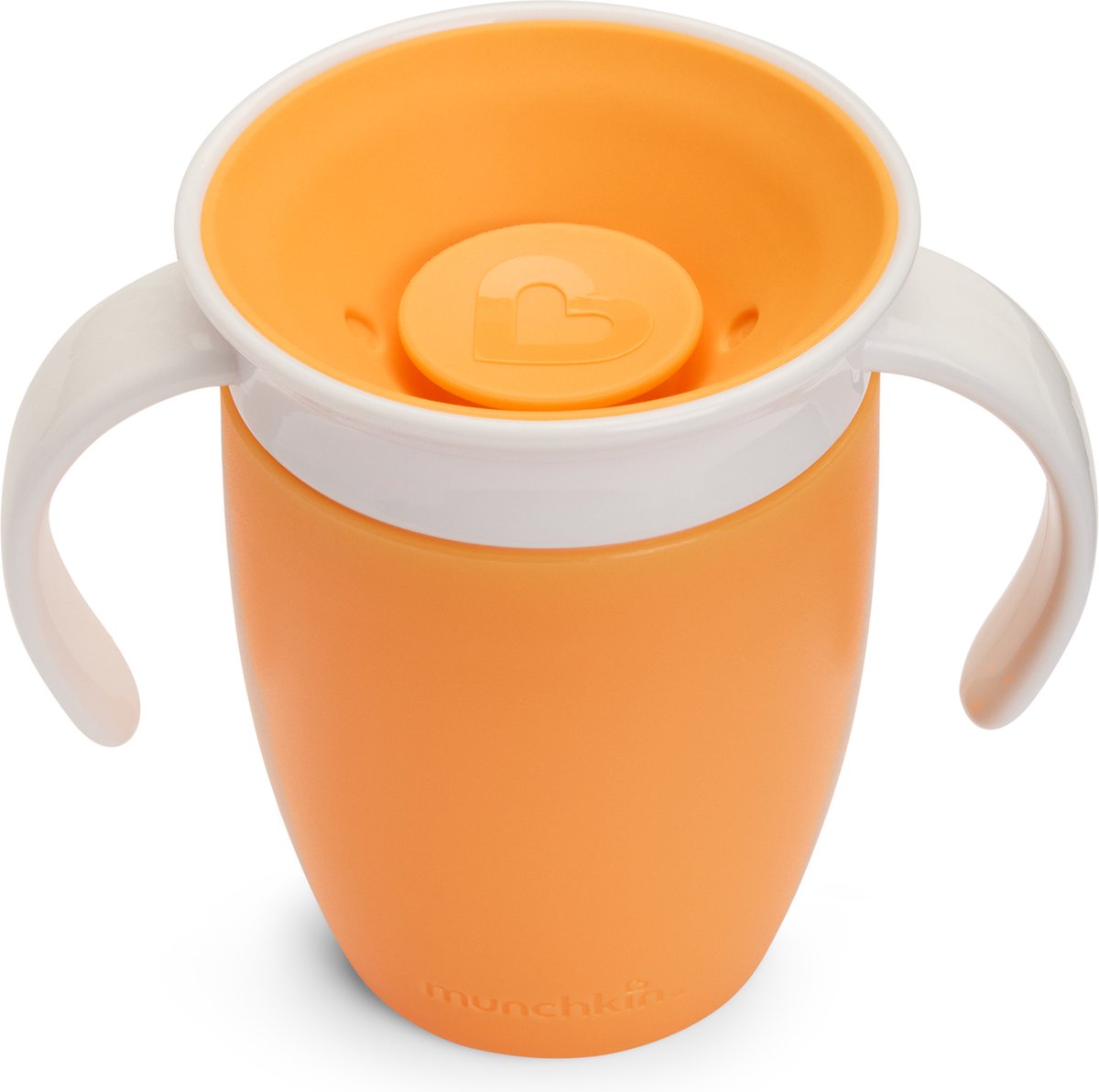 Munchkin Miracle Anti-Lek 360° Drinkbeker - Trainer Cup - Oefenbeker voor Baby en Kind - 207ml - Oranje - Munchkin