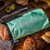 Broodnodig® - Herbruikbare Broodzak (44x30cm) – 100% RPET – Broodzakken Voor Zelfgebakken Brood – Luchtdicht – Thuisbakker - Diepvrieszak - Brooddoos – Jungleoogst
