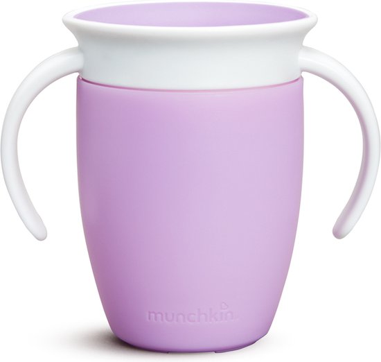 Munchkin Miracle Anti-Lek 360° Drinkbeker - Trainer Cup - Oefenbeker voor Baby en Kind - 207ml - Paars van Munchkin — afbeelding 4