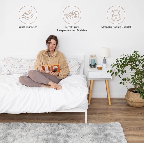 Bebeloo bed slang bedkussen zijslaper kussen nekrol slaapkussen knuffelslang verpleegkussen sierkussen tochtrol lichaamskussen katoen (Lijsterbes, 210 cm