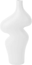 Vase Organic Curves grand modèle polyrésine blanc