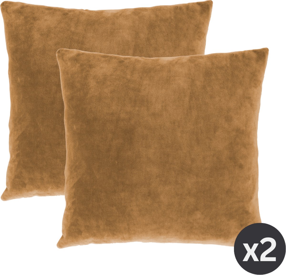 Tiseco Home Studio - Kussen (gevuld) MARSHMALLOW - SET/2 - polyester - teddyvulling - super zacht - Vierkant - 45x45 cm - Indiantan