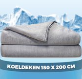 Pasper Koeldeken 150 x 200 cm - verkoelende deken - Q-max > 0.43 cooling blanket - zomerdekbed - zomerdeken - zelfkoelende deken voor mensen tijdens slapen, bed, bank en reizen