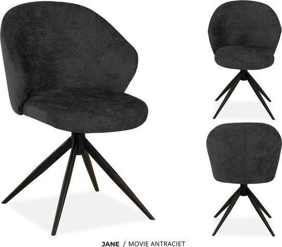 MX Sofa Eetkamer stoel Jane | kleur: Antraciet