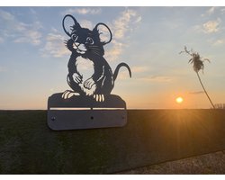 Tuindecoratie metaal - De muis - Tuin decoratie