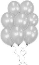 LUQ - Luxe Metallic Zilveren Helium Ballonnen - 25 stuks - Verjaardag Versiering - Decoratie - Feest Latex Ballon Zilver