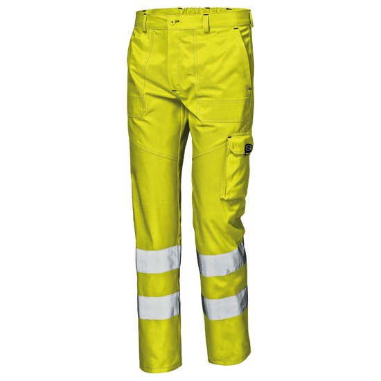SIR SAFETY MISTRAL Hi-Vis Werkbroek HEREN Veiligheidsbroek Geel - Reflecterend - Met Kniezak - Versterkte Zakken - EN ISO 20471