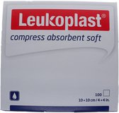 Leukoplast compress absorbent soft, non steriel, 10x10cm (71281-00)- 5 x 100 stuks voordeelverpakking