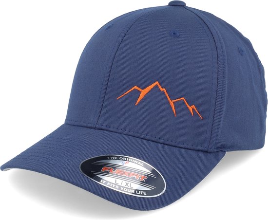 Hatstore- Small Mountain Orange/Navy Flexfit - Wild Spirit Cap