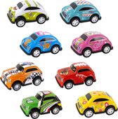 8 stuks Mini Push and Go auto speelgoed, pull back racevoertuigen voor 2 3 5 jaar oude jongens feesttassen vulpen