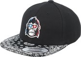 Hatstore- Kids 3D Gorilla Black/Paisley Snapback - Kiddo Cap Cap
