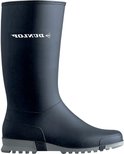 Donkerblauwe Dunlop regenlaars met Dunlop logo en grijze profielzool.