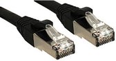 Câble S / FTP Cat.6, noir 2,0 m LSOH, incl. Protocole d'essai