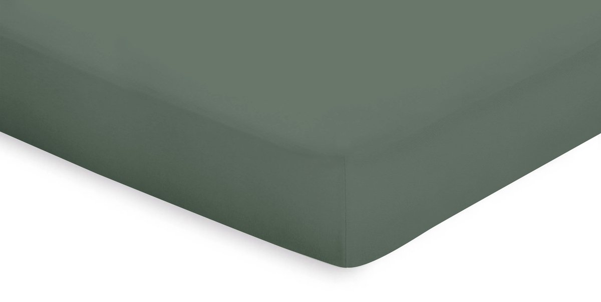 Eleganzzz Hoeslaken Topper Katoen Perkal - Grenat Green - Hoeslaken 140x200 - Topper Hoeslakens - Tweepersoons