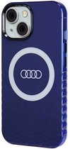 Audi IML Big Logo Back Case (MagSafe Compatible) - Geschikt voor Apple iPhone 15 (6.1") - Blauw