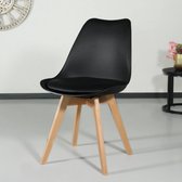 REKE - Chaise de salle à manger - Chaise baquet avec siège rembourré - Zwart