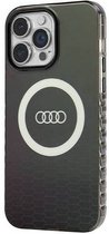 Audi IML Big Logo Back Case (MagSafe Compatible) - Geschikt voor Apple iPhone 14 Pro Max (6.7") - Zwart