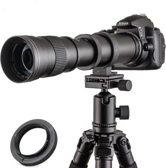 JINTU 420-800mm f/8.3 Handmatige Telezoomlens voor Nikon SLR Camera's