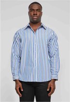 Urban Classics - Striped Summer Overhemd - 4XL - Wit/Blauw