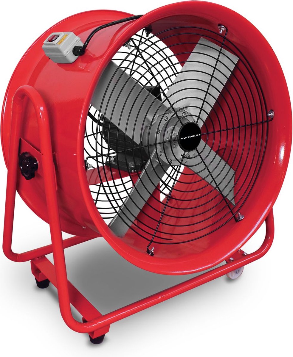 Mobiele ventilator op wielen 1100W 3x400V MW Tools MV500R3