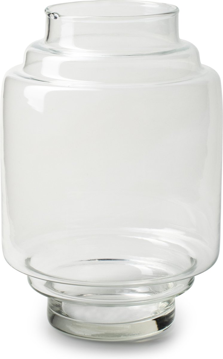 Jodeco Bloemenvaas Lotus - helder transparant glas - glas - D17 x H25 cm - trap vaas