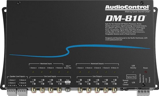 Foto: Audiocontrol dm 810 digital sound processor auto dsp 12v 10 kanaals