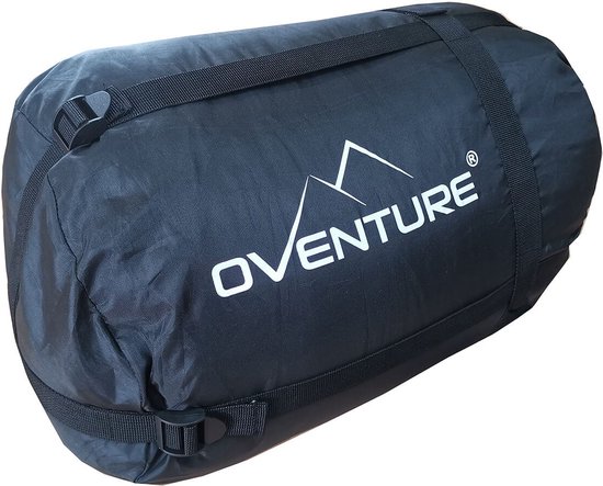 Oventure Cosmic mummyslaapzak | 210 x 80 cm | Comfort temperatuur 8°C -10°C | Met capuchon | Lichtgewicht | Met draagtas | Verhoogd voeteneinde | Waterafstotend | Kamperen en reizen