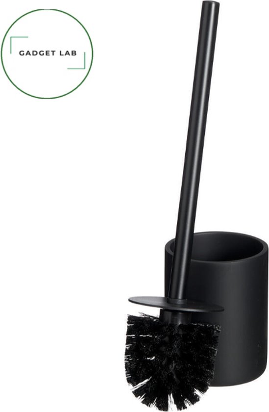 Brosse de toilette de Luxe avec support - Zwart - Brosse de toilette