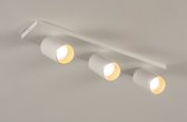Lumidora Opbouwspot 31251 - DANI - 3 Lichts - GU10 - Wit - Goud - Metaal - Badkamerlamp - IP21
