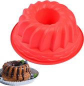 Bakvorm voor tulband van siliconen cakevorm, bakvorm voor tulband siliconen tulbandcakevorm spiraal cakevorm siliconen bakvorm taartvormen BPA-vrij siliconen bakvorm Ø 24 cm (B)