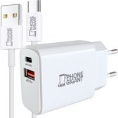 PhoneGigant USB C Oplader - Inclusief USB A naar USB C kabel - 2 Meter