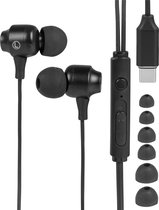 Nuvance - Oortjes met Draad - USB-C - Oordopjes met Draad - In-Ear Oortjes met Draad en Microfoon - Zwart
