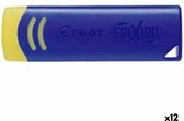 Gum Pilot Frixion jaune avec support bleu | 12 pièces | 12 pièces