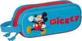 Mickey Mouse Clubhouse Pennenetui Met 2 Vakken Mickey Mouse Clubhouse 3D Rood Blauw 21 X 8 X 6 Cm
