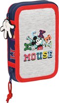 Schooletui met Accessoires Mickey Mouse Clubhouse Only one Marineblauw 12.5 x 19.5 x 4 cm (28 Onderdelen)