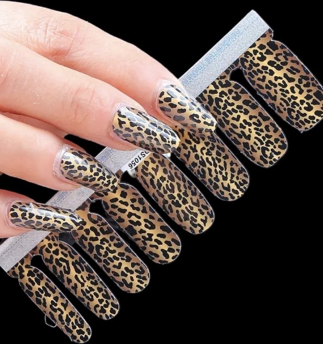 Goedkoopste Nagelstickers / Nail Wrap Panterprint (Bruin/Zwart ) 1056