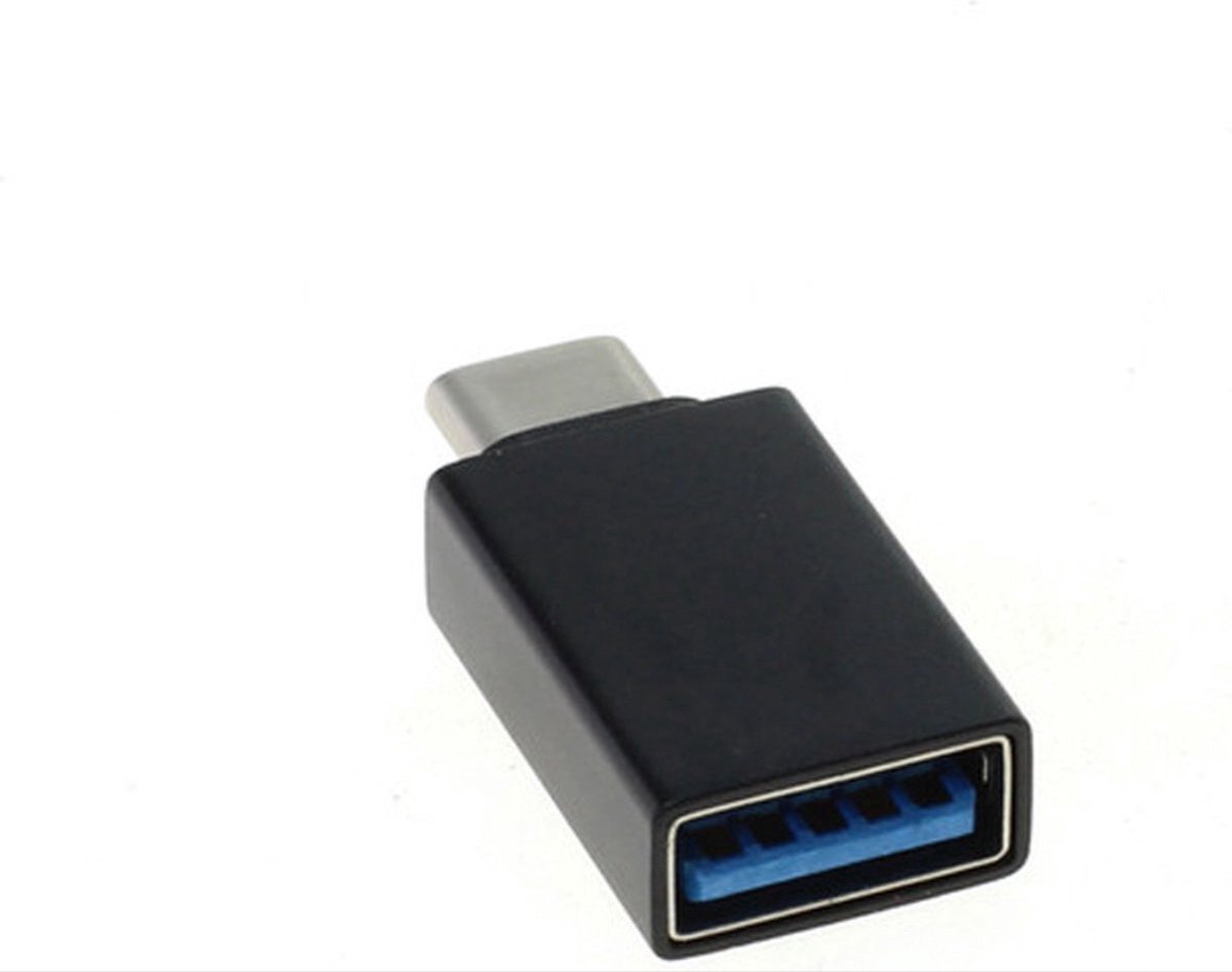 *** USB-C OTG Adapter - USB 3.2 Gen 1 - Rechthoekig - Zwart van Heble® ***