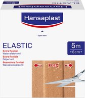 Hansaplast Elastic Pleisters - 5m x 6cm - Extra Flexibel - Waterafstotend