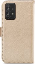 My Style Flex Wallet - Telefoonhoesje geschikt voor Samsung Galaxy A52/A52 5G/A52s 5G Hoesje Bookcase Portemonnee - Goud
