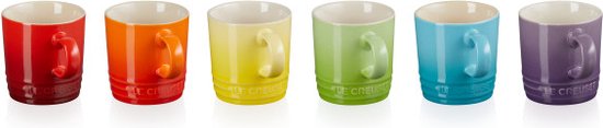 Foto: Le creuset espresso kopjes rainbow 100 ml 6 stuks