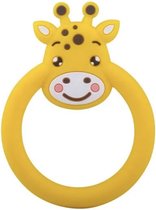 Gele Giraffe silicone baby bijtring BPA vrij kauwbaar vanaf 0 maanden kraamcadeau baby speelgoed, babyshower cadeau, bijtringen